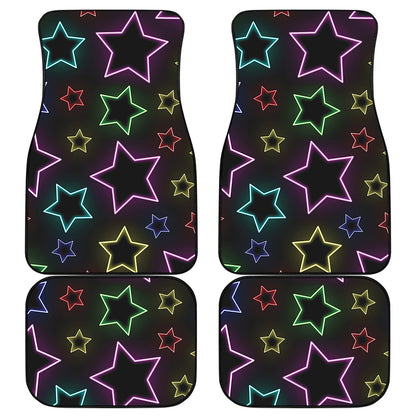 Lights Star Pattern Print Front and Back Car Floor Mats
