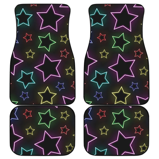 Lights Star Pattern Print Front and Back Car Floor Mats