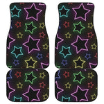 Lights Star Pattern Print Front and Back Car Floor Mats