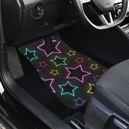 Lights Star Pattern Print Front and Back Car Floor Mats