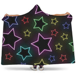 Lights Star Pattern Print Hooded Blanket