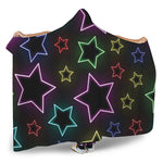 Lights Star Pattern Print Hooded Blanket