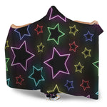 Lights Star Pattern Print Hooded Blanket