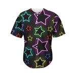 Lights Star Pattern Print Men's Baseball Jersey