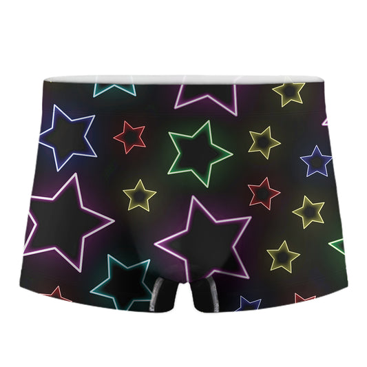 Lights Star Pattern Print Men's Boxer Briefs