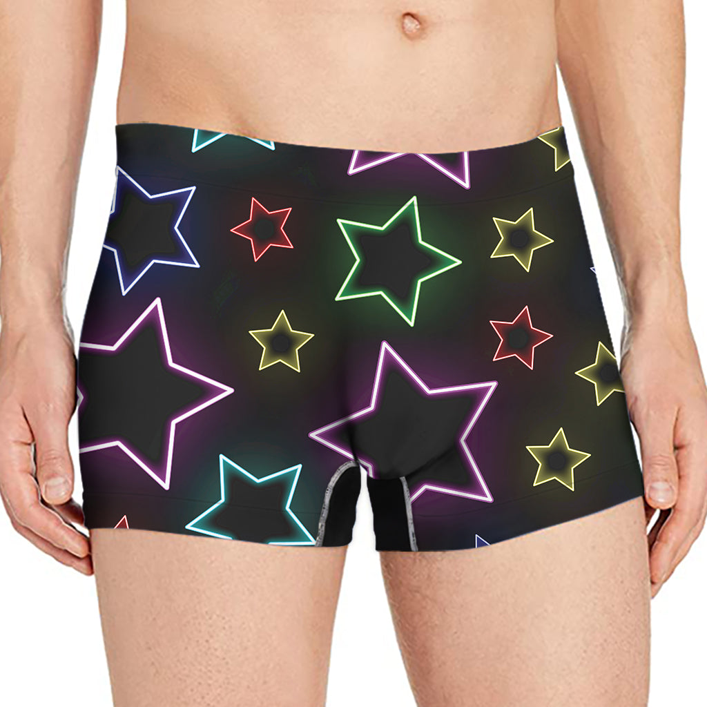 Lights Star Pattern Print Men's Boxer Briefs