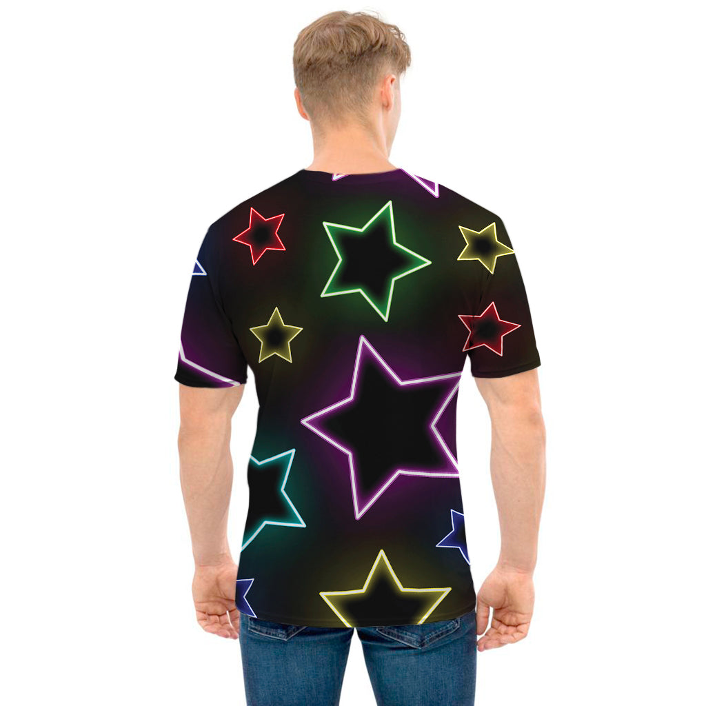 Lights Star Pattern Print Men's T-Shirt