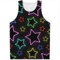 Lights Star Pattern Print Men's Tank Top