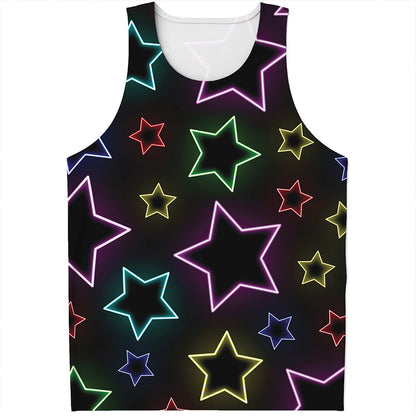 Lights Star Pattern Print Men's Tank Top