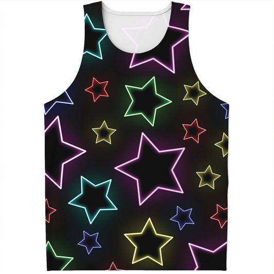 Lights Star Pattern Print Men's Tank Top