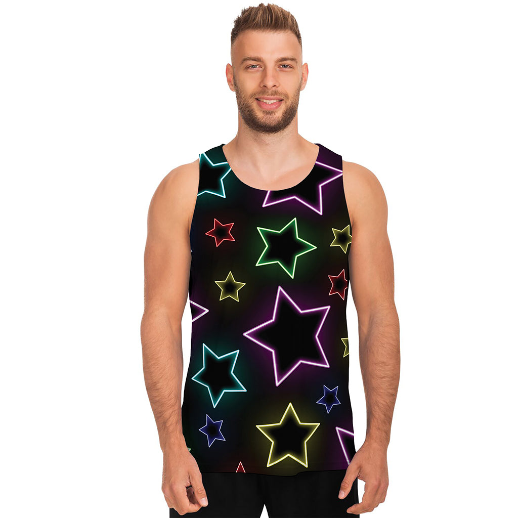 Lights Star Pattern Print Men's Tank Top