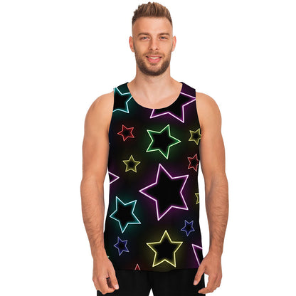 Lights Star Pattern Print Men's Tank Top