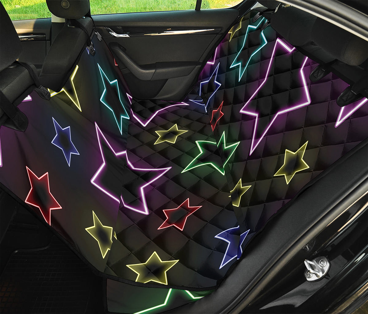Lights Star Pattern Print Pet Car Back Seat Cover