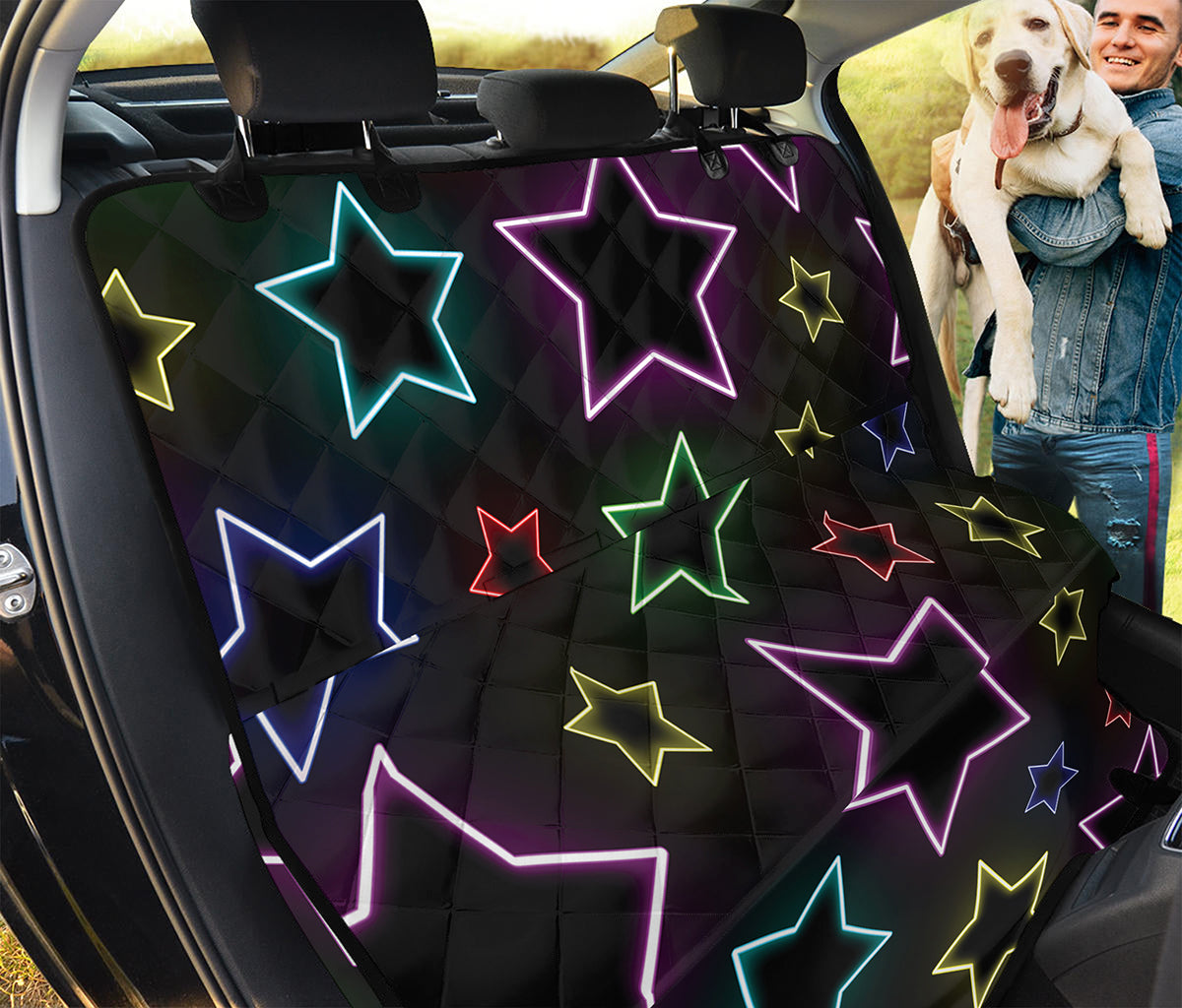 Lights Star Pattern Print Pet Car Back Seat Cover