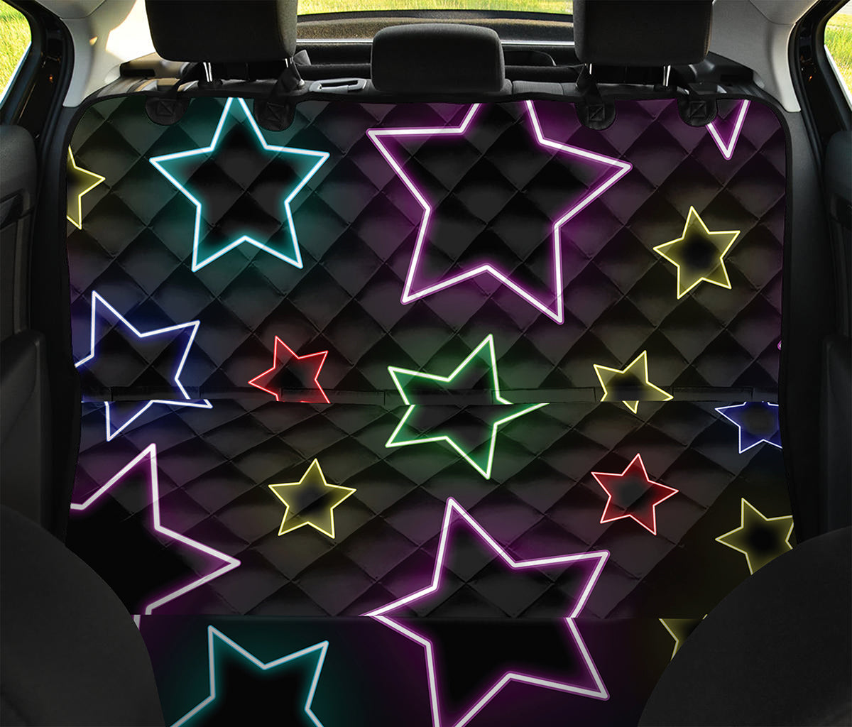 Lights Star Pattern Print Pet Car Back Seat Cover