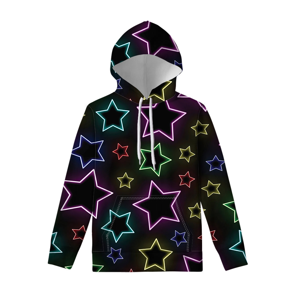Lights Star Pattern Print Pullover Hoodie