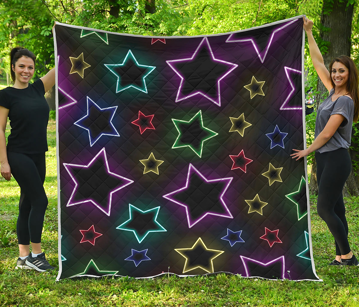Lights Star Pattern Print Quilt
