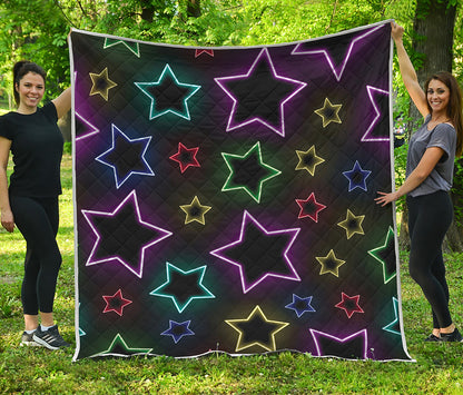 Lights Star Pattern Print Quilt