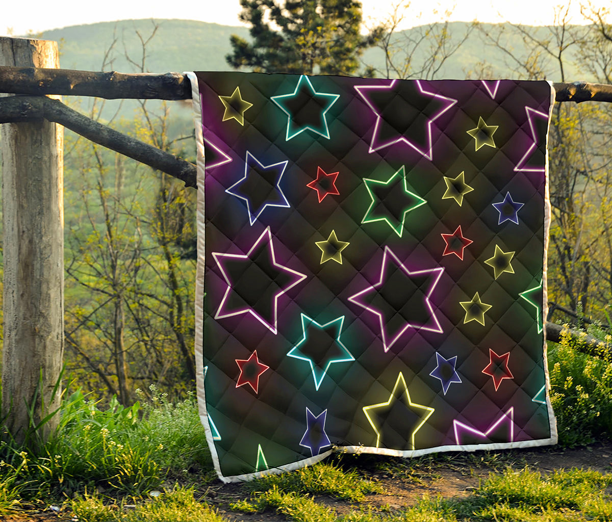 Lights Star Pattern Print Quilt