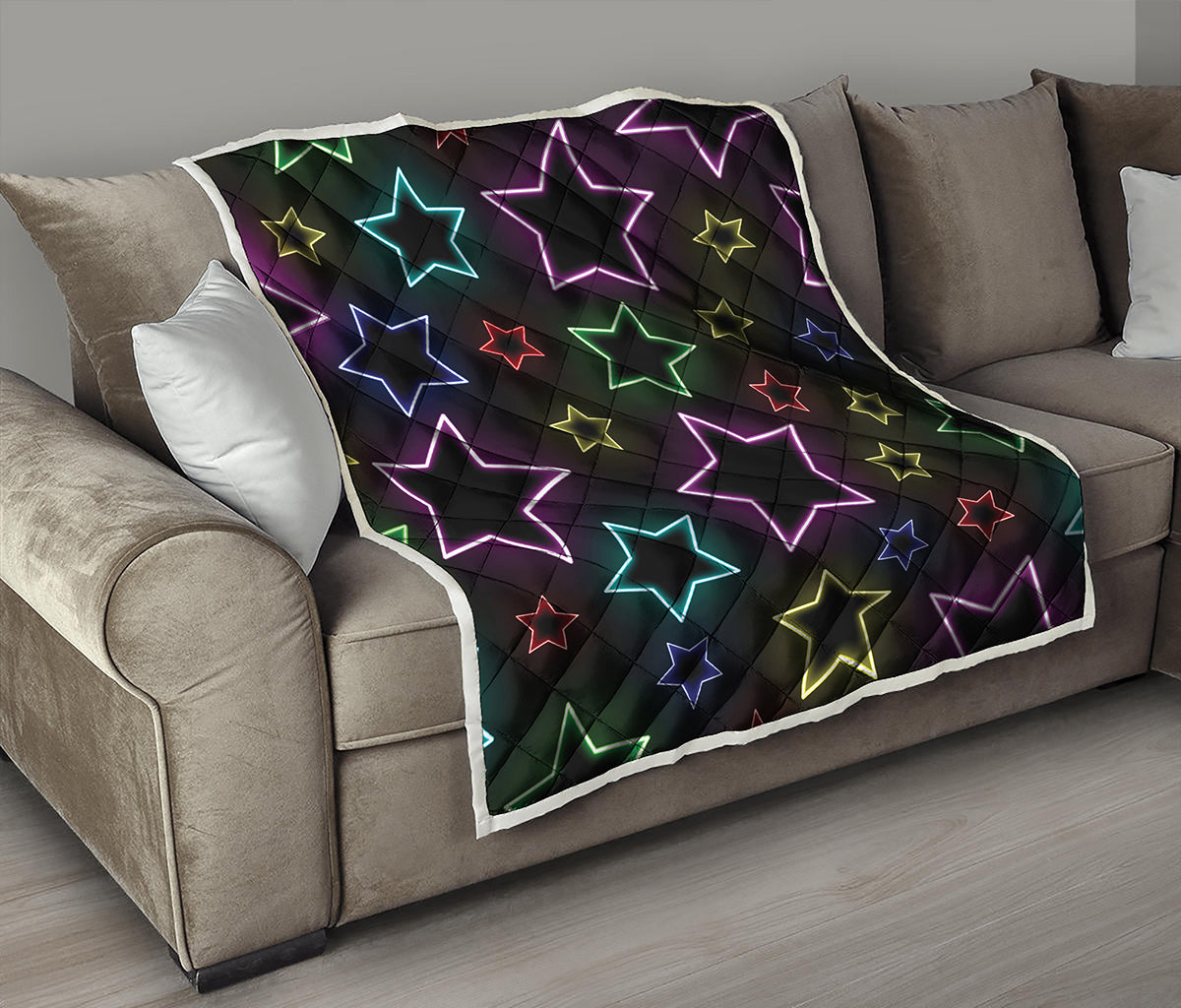 Lights Star Pattern Print Quilt