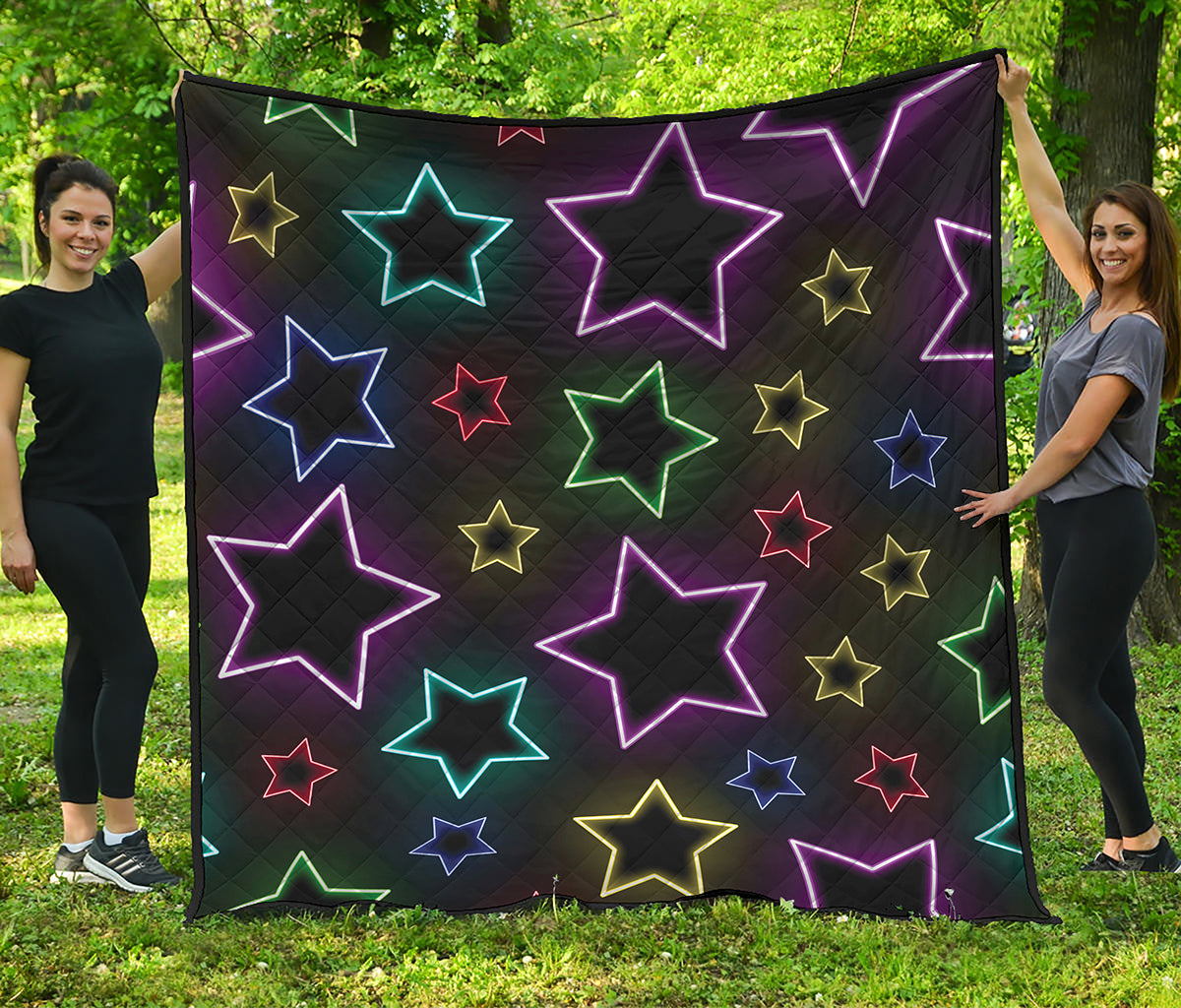 Lights Star Pattern Print Quilt