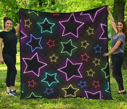 Lights Star Pattern Print Quilt