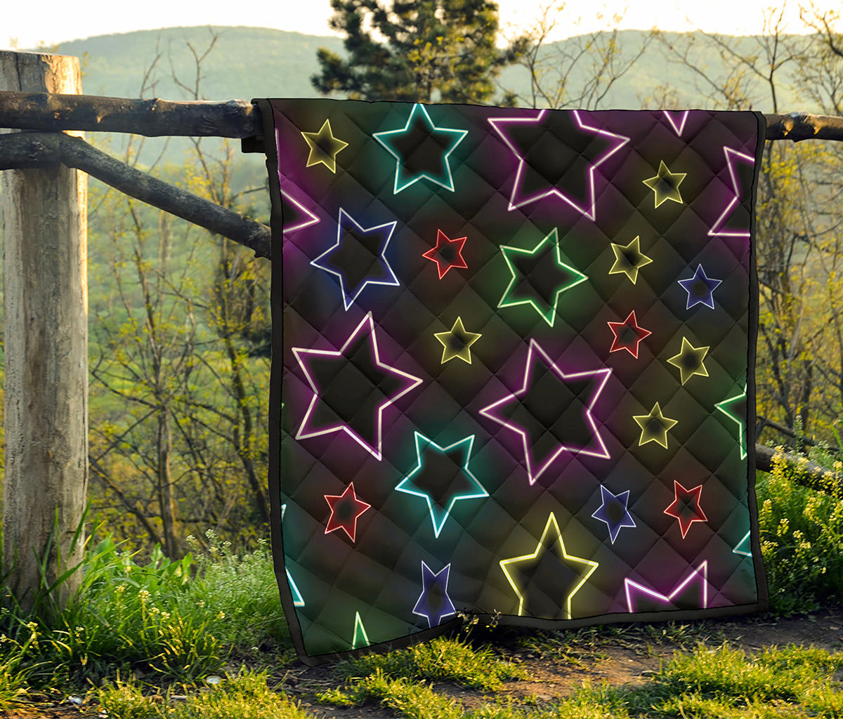 Lights Star Pattern Print Quilt
