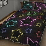 Lights Star Pattern Print Quilt Bed Set