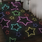 Lights Star Pattern Print Quilt Bed Set