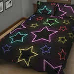 Lights Star Pattern Print Quilt Bed Set