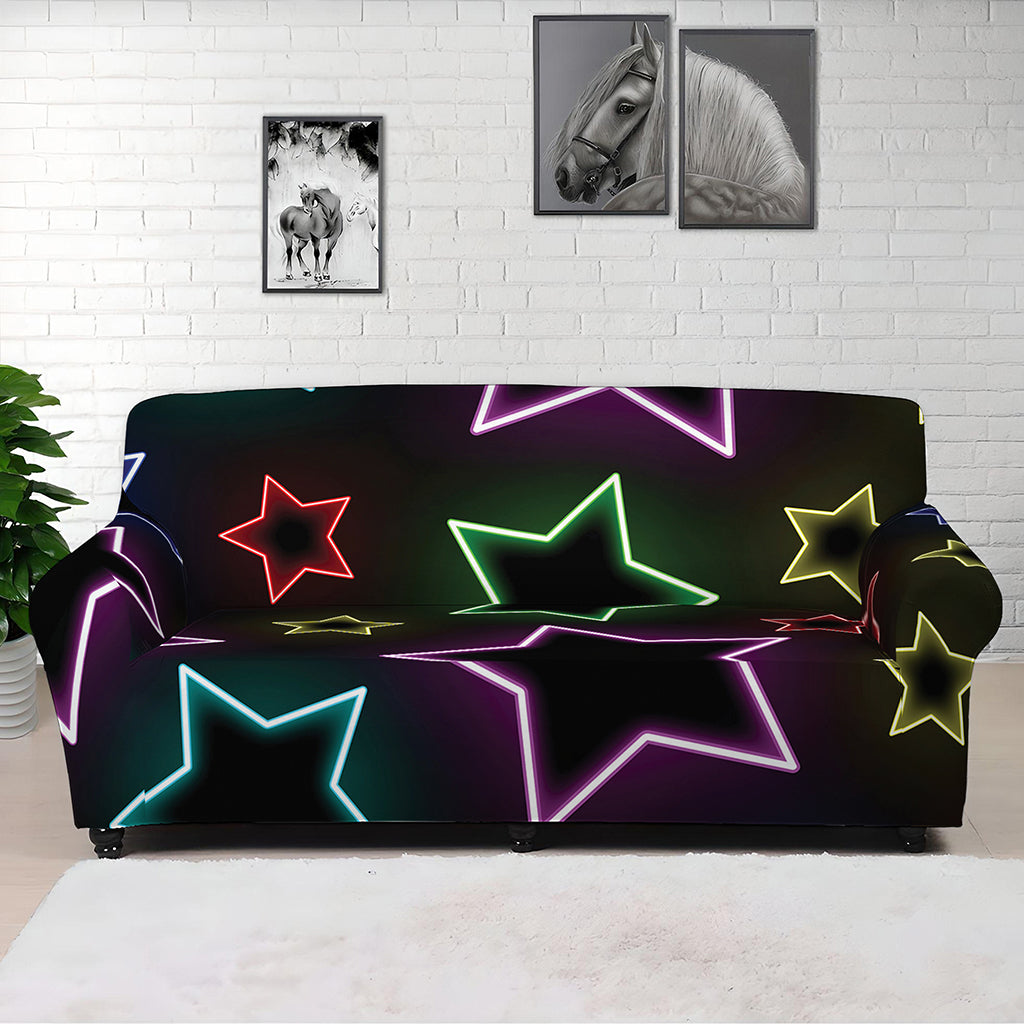 Lights Star Pattern Print Sofa Cover