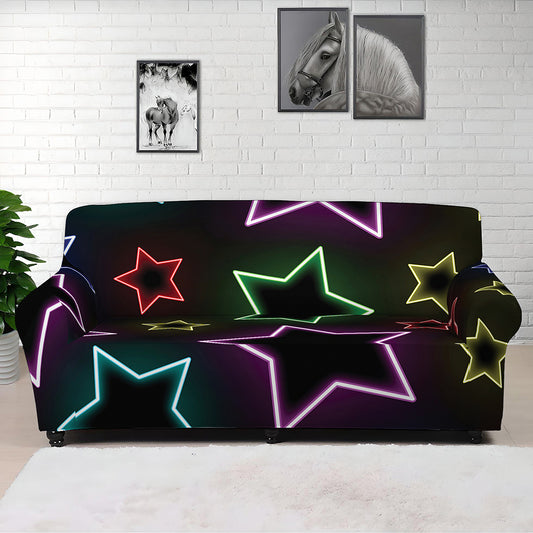 Lights Star Pattern Print Sofa Cover