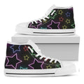Lights Star Pattern Print White High Top Sneakers