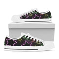 Lights Star Pattern Print White Low Top Sneakers