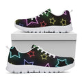 Lights Star Pattern Print White Running Shoes