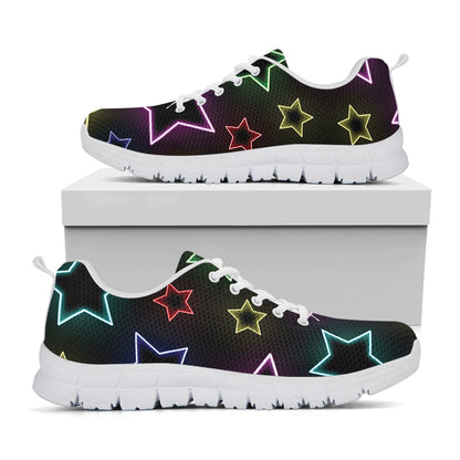 Lights Star Pattern Print White Sneakers