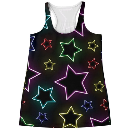Lights Star Pattern Print Women's Racerback Tank Top