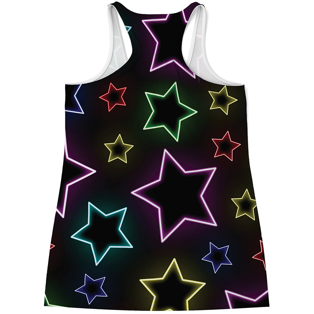 Lights Star Pattern Print Women's Racerback Tank Top