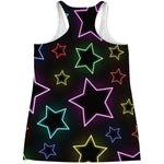 Lights Star Pattern Print Women's Racerback Tank Top