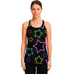 Lights Star Pattern Print Women's Racerback Tank Top
