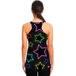 Lights Star Pattern Print Women's Racerback Tank Top