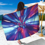 Lightspeed Vortex Print Beach Sarong Wrap