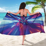 Lightspeed Vortex Print Beach Sarong Wrap