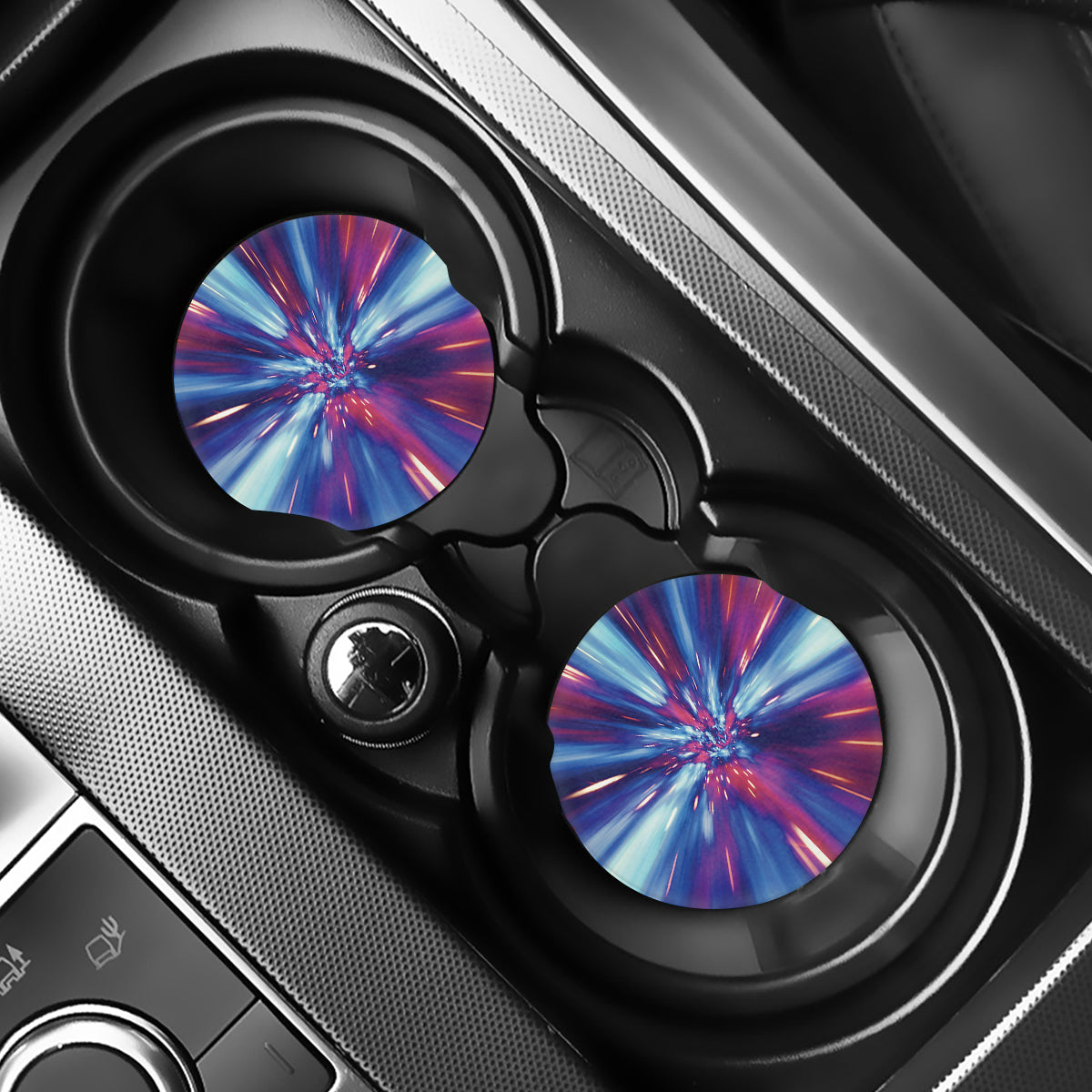 Lightspeed Vortex Print Car Coasters
