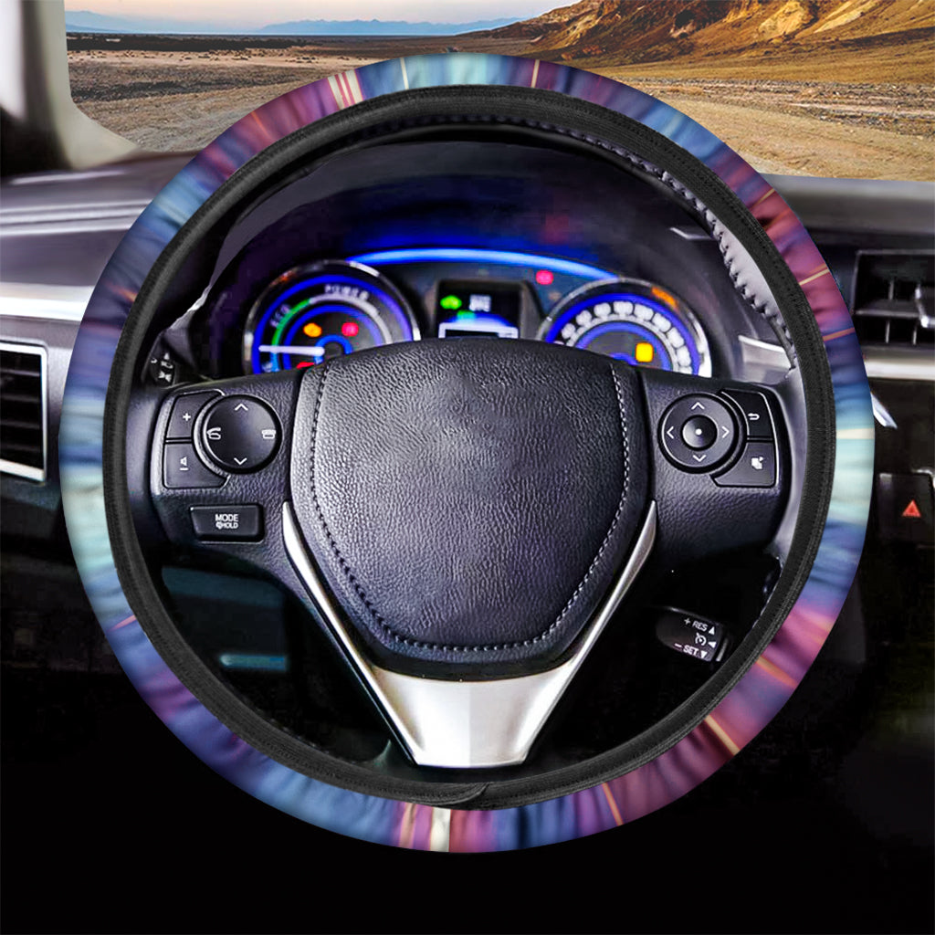 Lightspeed Vortex Print Car Steering Wheel Cover
