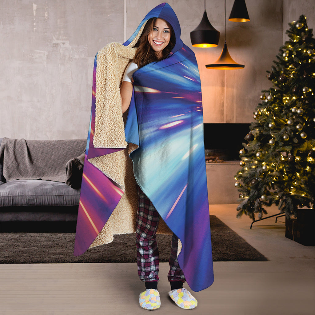 Lightspeed Vortex Print Hooded Blanket