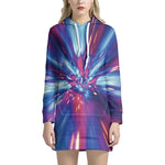 Lightspeed Vortex Print Hoodie Dress