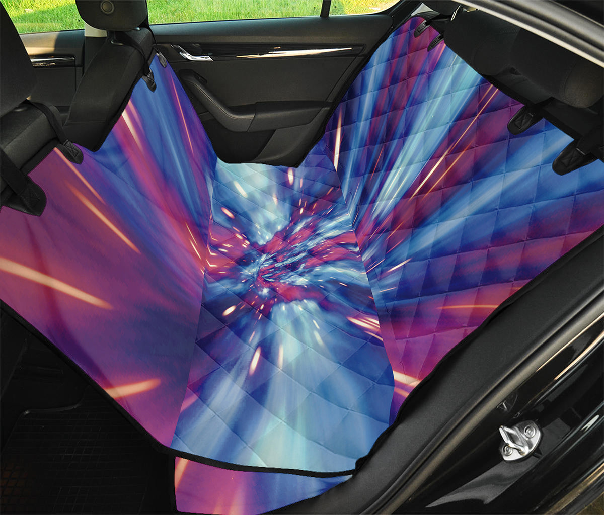 Lightspeed Vortex Print Pet Car Back Seat Cover