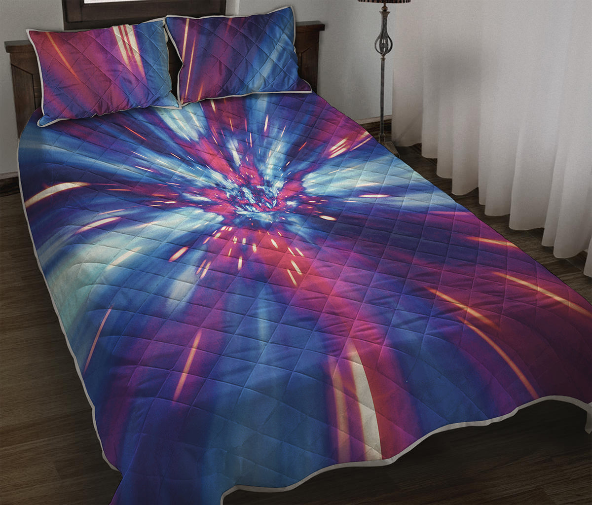 Lightspeed Vortex Print Quilt Bed Set