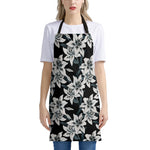 Lily Floral Pattern Print Apron